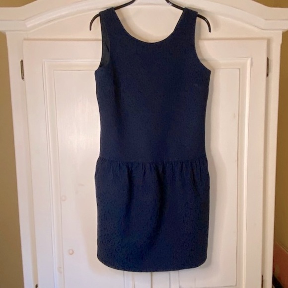Club Monaco Sleeveless Drop-Waist Jacquard Mini Dress - Picture 5 of 12